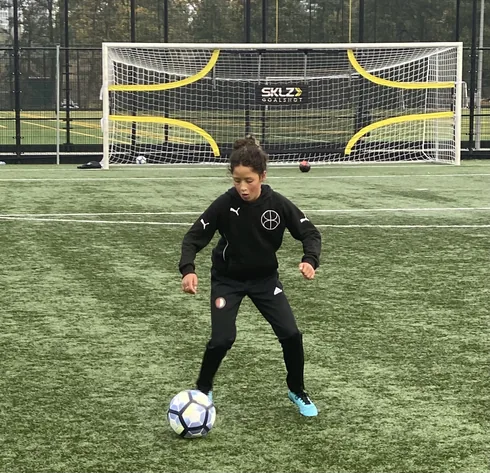 Naomi van der Linden als jonge speelster bij BLS Sports